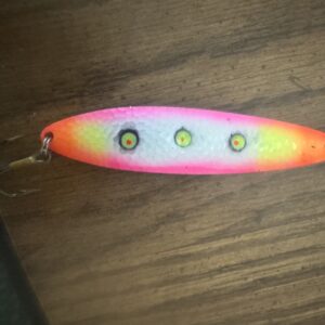 Spoon 4” orange/yellow/ white gold backe. Do cut